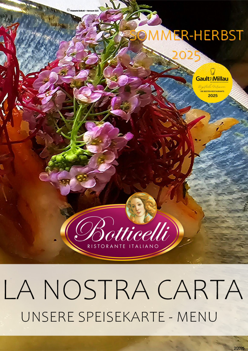 Speisekarte Ristorante Botticelli